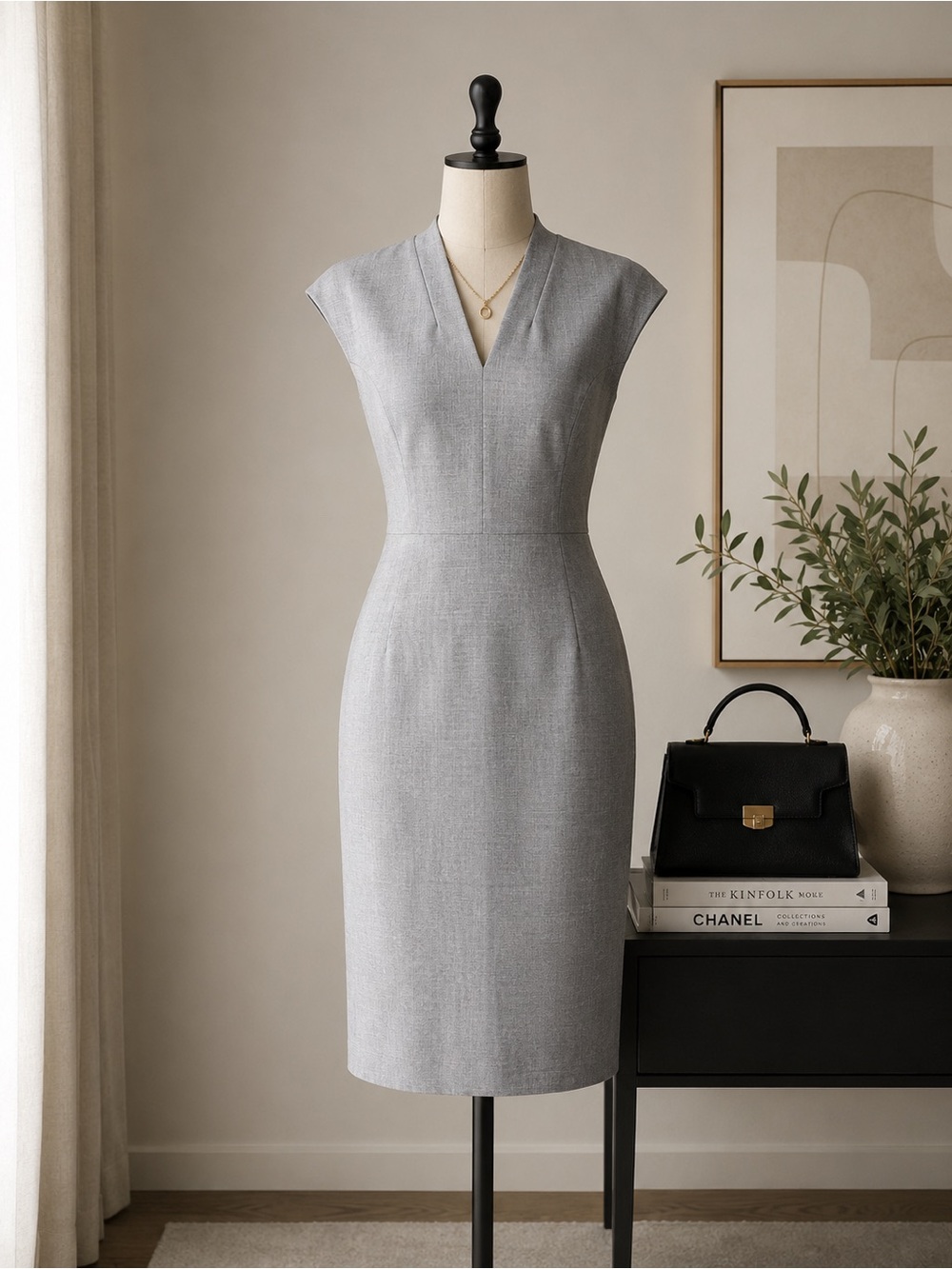 Talbots NWT Gray & White Tweed Sheath Career Dress 4 | Quiet Luxury Office Chic